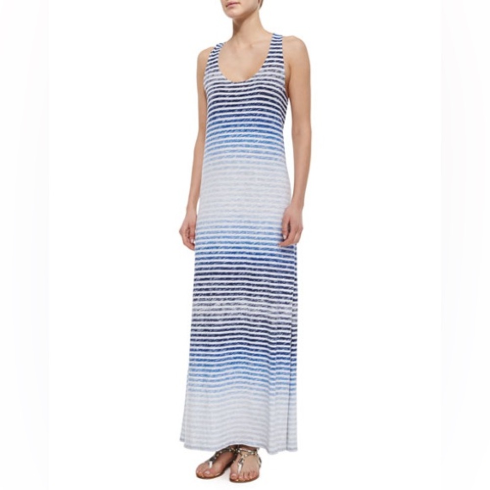 Soft Joie "Ager" reverse-print, striped maxi.